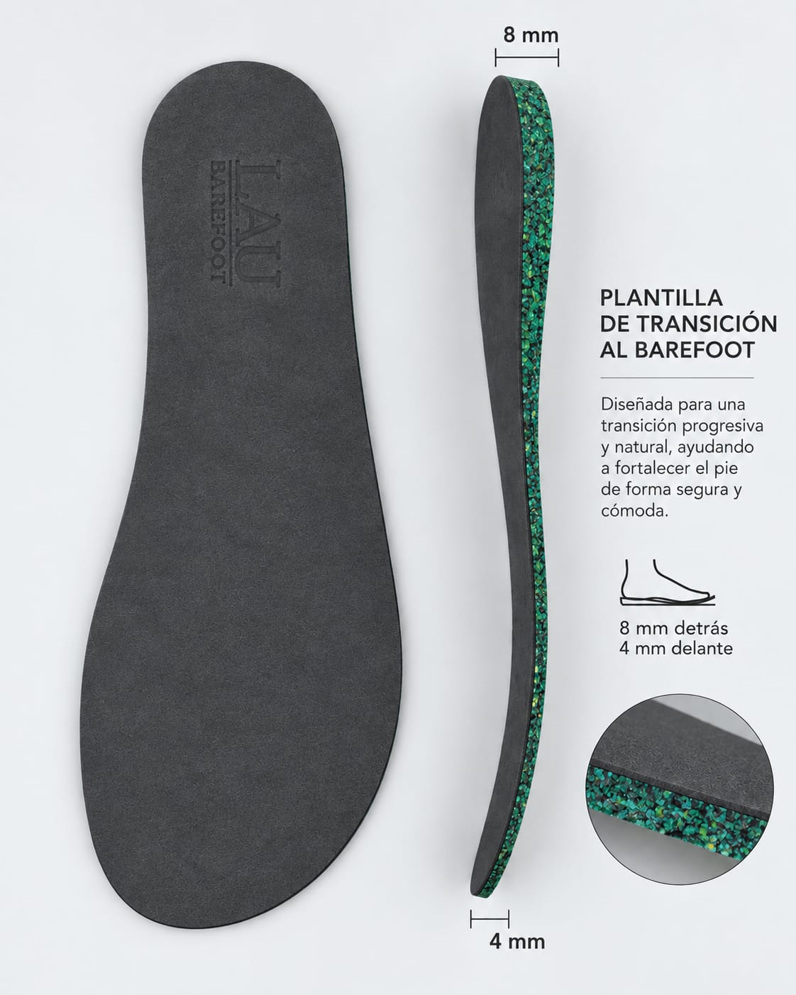 Plantillas de transición al barefoot